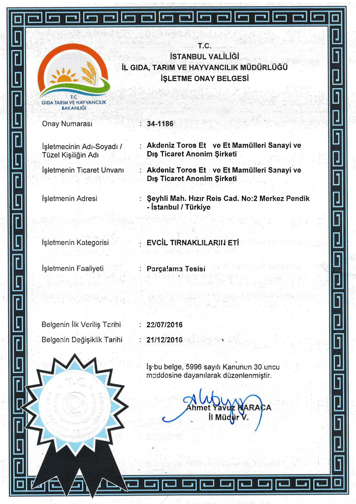 İŞLETME ONAY BELGESİ - 2